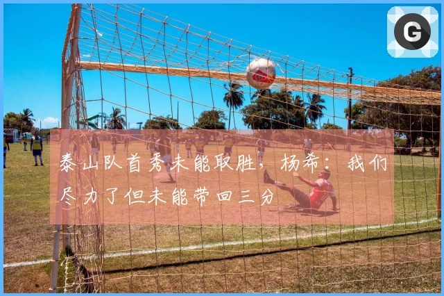泰山队首秀未能取胜，杨希：我们尽力了但未能带回三分
